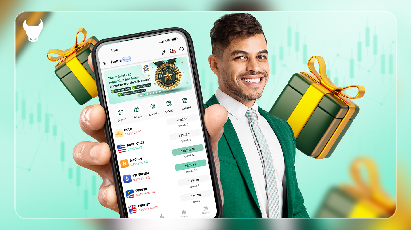 التسجيل في بروكر ترندو والحصول على بونص مجاني بقيمة 100 دولار