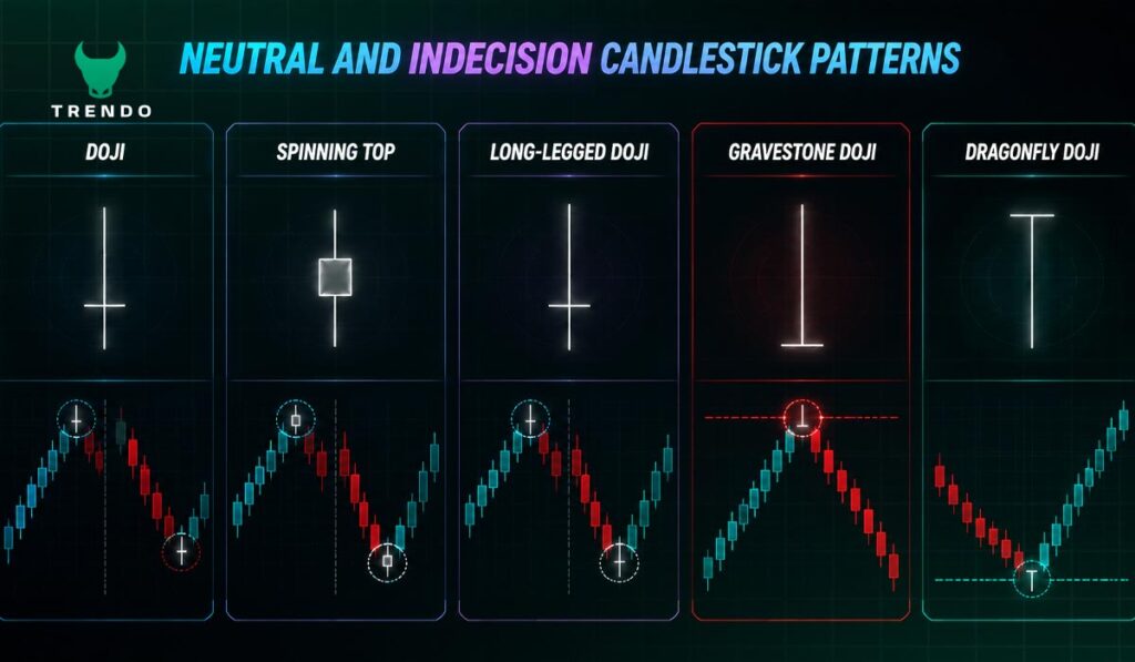 Neutral and Indecision Candlestick Patterns